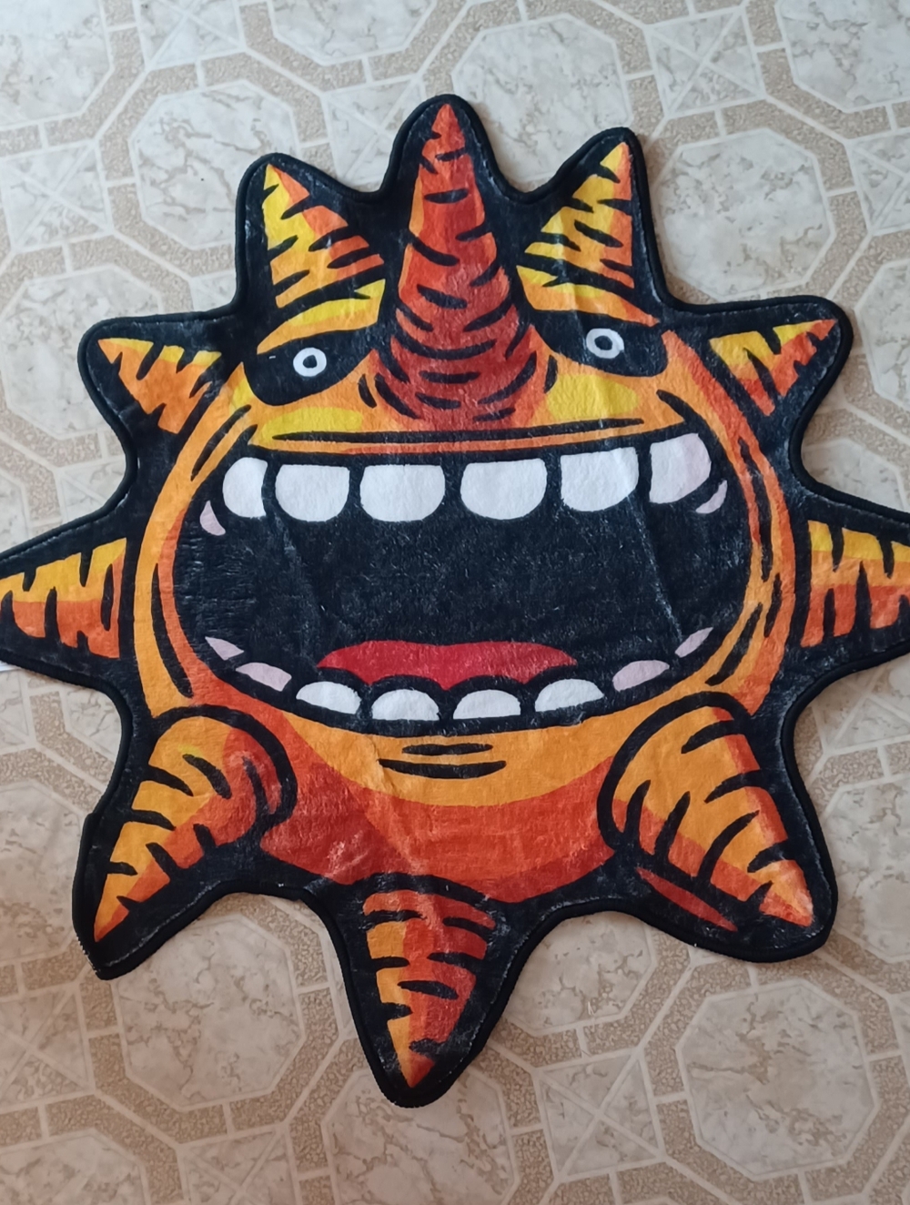 Anime Handmade 30" Soul Eater Rug - Orange & Black